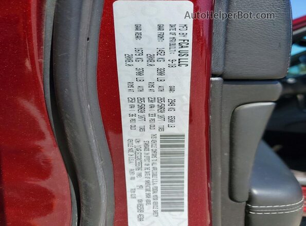 1C4RJECG2KC555706 2019 JEEP GRAND Red Vista de la etiqueta del VIN