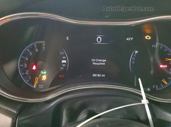1C4RJFAG1HC756014 2017 JEEP GRAND Серебряный Вид щитка приборов