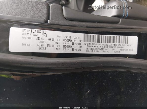 1C4RJFAG1JC484392 2018 JEEP GRAND CHEROKEE Черный Вид подкапотного пространства