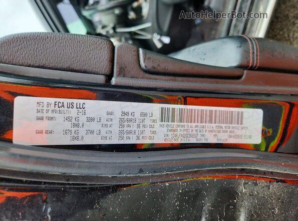 1C4RJFAG2GC366537 2016 JEEP GRAND Black სალონის 360-გრადუსიანი ხედი