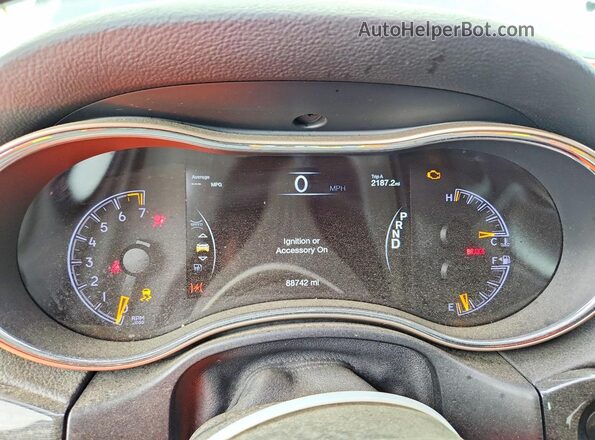 1C4RJFAG2GC366537 2016 JEEP GRAND Black ხელსაწყოთა პანელის ხედი
