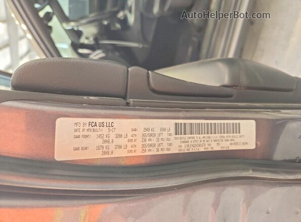 1C4RJFAG2HC881670 2017 JEEP GRAND Gray Widok naklejki z numerem VIN