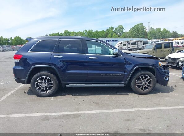 1C4RJFBG0HC821966 2017 JEEP GRAND CHEROKEE Синий Вид щитка приборов