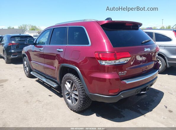 1C4RJFBG3LC122159 2020 JEEP GRAND CHEROKEE Красный Задняя левая четверть