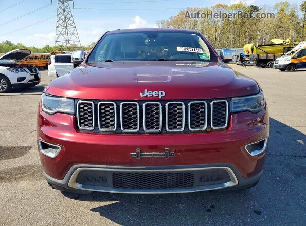 1C4RJFBG5KC531486 2019 JEEP GRAND Бордовый Вид спереди