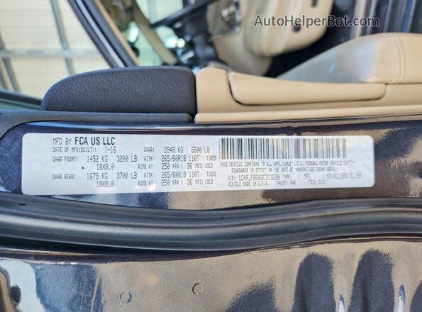1C4RJFBG6GC313290 2016 JEEP GRAND Черный Вид наклейки с VIN-кодом