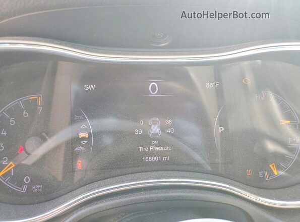 1C4RJFBG7HC604169 2017 JEEP GRAND Brown ხელსაწყოთა პანელის ხედი