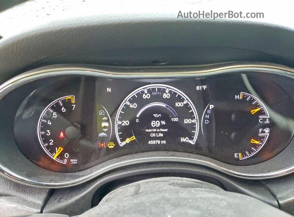 1C4RJFBG7JC258212 2018 JEEP GRAND Gray ხელსაწყოთა პანელის ხედი