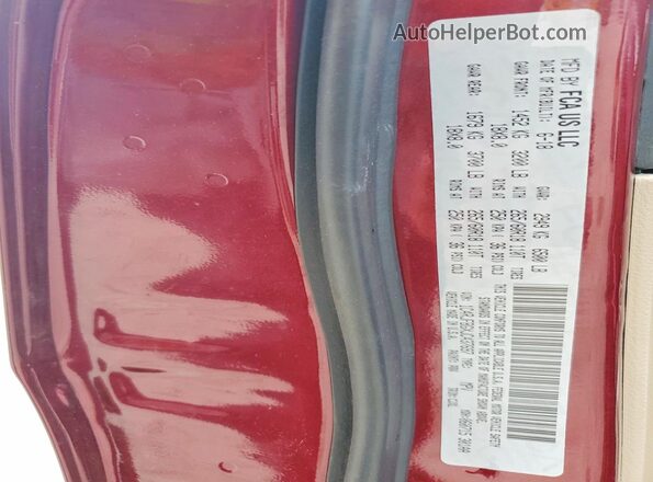 1C4RJFBGXJC437697 2018 JEEP GRAND Burgundy VIN კოდის სტიკერის ხედი