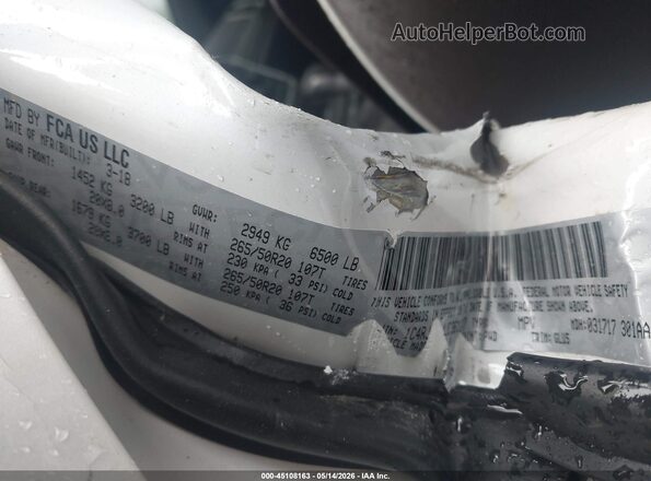 1C4RJFCG4JC361277 2018 JEEP GRAND CHEROKEE White Vista del compartimento del motor