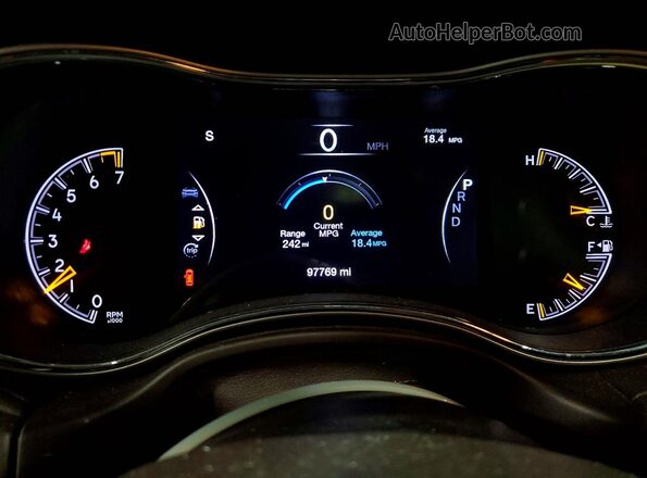 1C4RJFCG6HC834963 2017 JEEP GRAND Темно-бордовый Вид щитка приборов