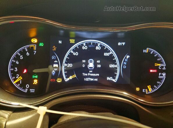 1C4RJFCG6KC678463 2019 JEEP GRAND Blue Vista del cuadro de instrumentos