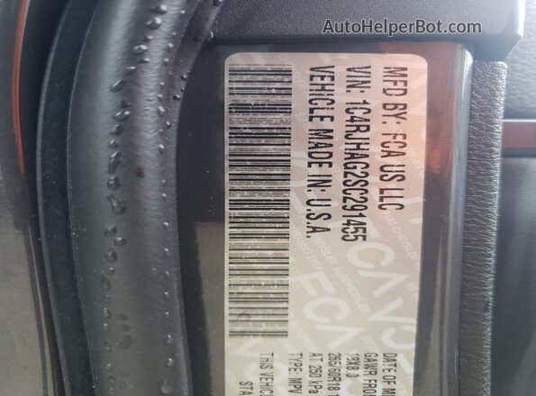 1C4RJHAG2SC291455 2025 JEEP GRAND Серый Вид наклейки с VIN-кодом