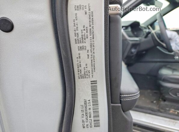 1C4RJKBG9S8638567 2025 JEEP GRAND Silver Vista de la etiqueta del VIN