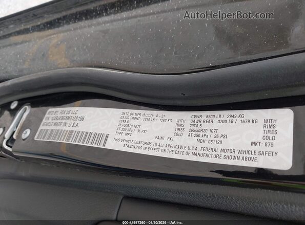 1C4RJKBGXM8128196 2021 JEEP GRAND CHEROKEE L Черный Вид подкапотного пространства