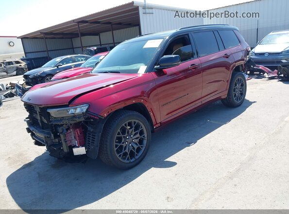 1C4RJKEG2S8746489 2025 JEEP GRAND CHEROKEE L Бордовый Передняя левая четверть