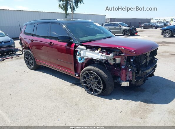 1C4RJKEG2S8746489 2025 JEEP GRAND CHEROKEE L Бордовый Передняя правая четверть