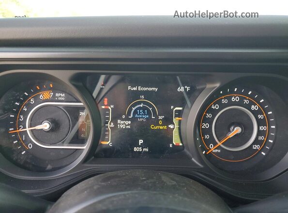 1C4RJXFNXTW232798 2026 JEEP WRANGLER White Instrument cluster view