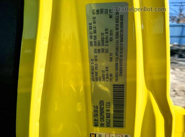 1C4RJXP66RW215254 2024 JEEP WRANGLER Желтый Вид наклейки с VIN-кодом