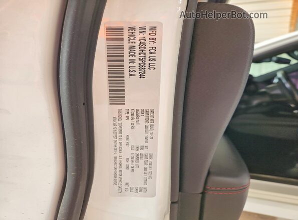 1C4SDHCT5PC687244 2023 DODGE DURANGO Белый Вид наклейки с VIN-кодом