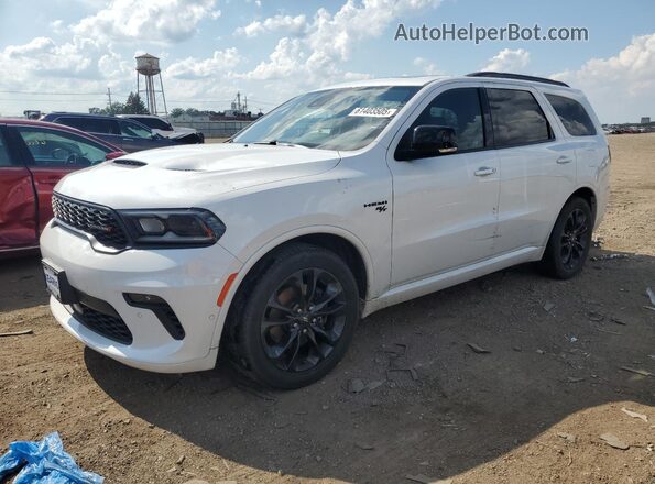 1C4SDJCT1MC556959 2021 DODGE DURANGO Белый Передняя левая четверть