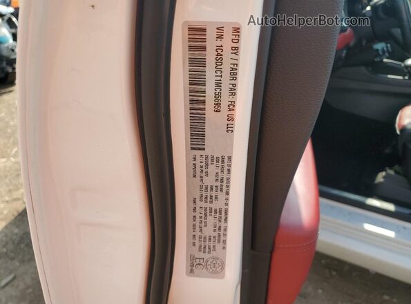 1C4SDJCT1MC556959 2021 DODGE DURANGO Белый Вид подкапотного пространства