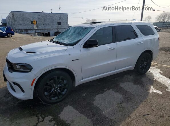 1C4SDJCT1MC765716 2021 DODGE DURANGO Белый Передняя левая четверть
