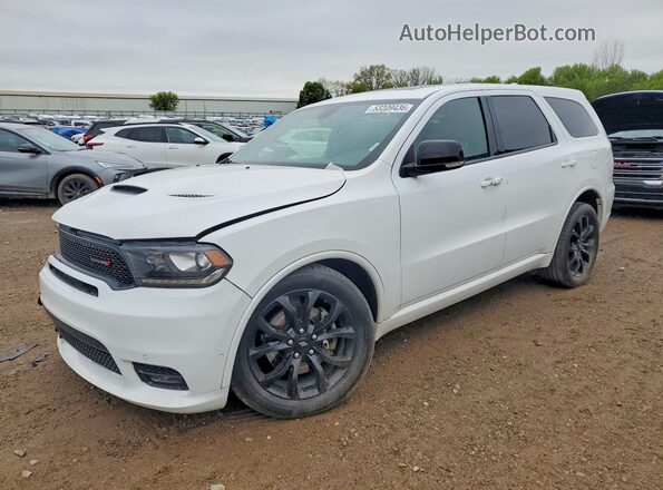 1C4SDJCT5KC617355 2019 DODGE DURANGO White წინა მარცხენა ხედი სამი მეოთხედიდან