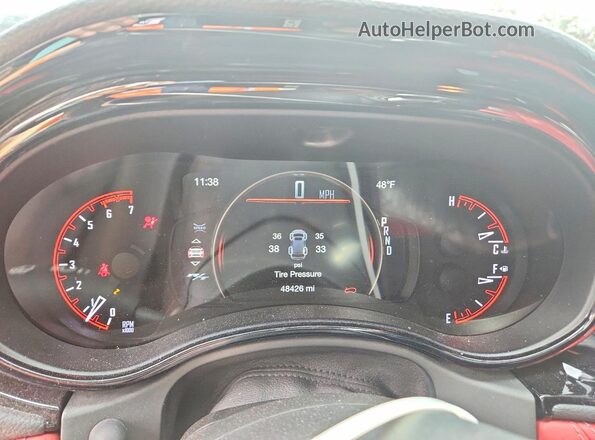 1C4SDJCT5MC850185 2021 DODGE DURANGO Белый Вид щитка приборов