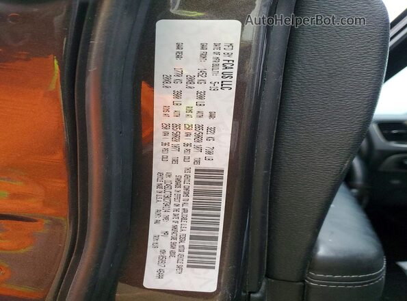1C4SDJCT9KC734114 2019 DODGE DURANGO Угольный Вид наклейки с VIN-кодом