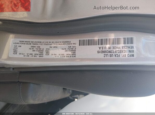 1C4SDJFT2MC696319 2021 DODGE DURANGO Серый Вид подкапотного пространства