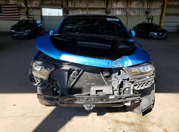 1C4SDJGJ4JC482912 2018 DODGE DURANGO Синий Вид спереди