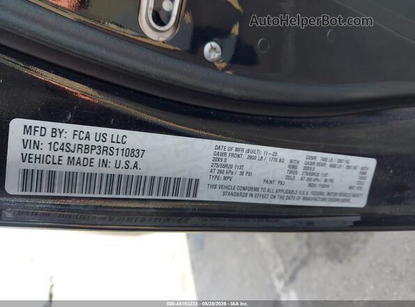 1C4SJRBP3RS110837 2024 JEEP WAGONEER L Черный Вид подкапотного пространства