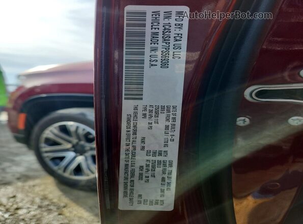 1C4SJSAP7PS569360 2023 JEEP WAGONEER Maroon VIN sticker view