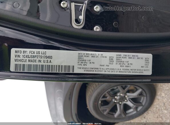 1C4SJSBP2TS170493 2026 JEEP GRAND WAGONEER L Черный Вид подкапотного пространства