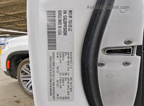 1C4SJSBP4PS542549 2023 JEEP WAGONEER White Vista de la etiqueta del VIN