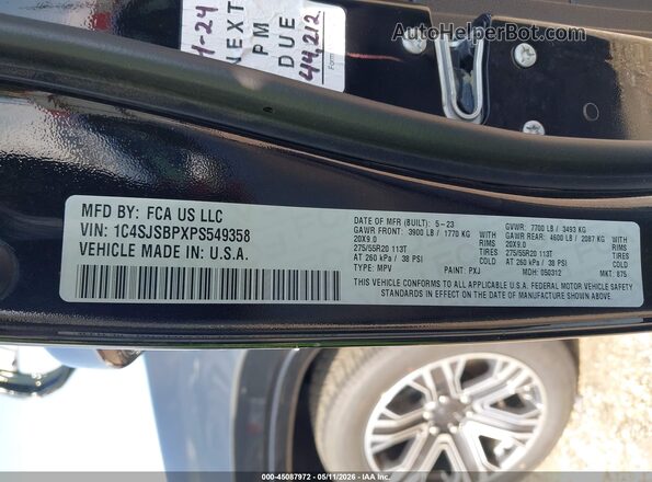 1C4SJSBPXPS549358 2023 JEEP WAGONEER L Черный Вид подкапотного пространства