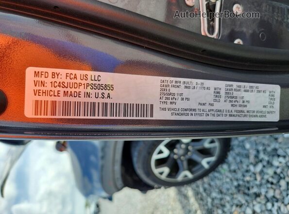 1C4SJUDP1PS505855 2023 JEEP WAGONEER Gray Vista interior de 360 grados