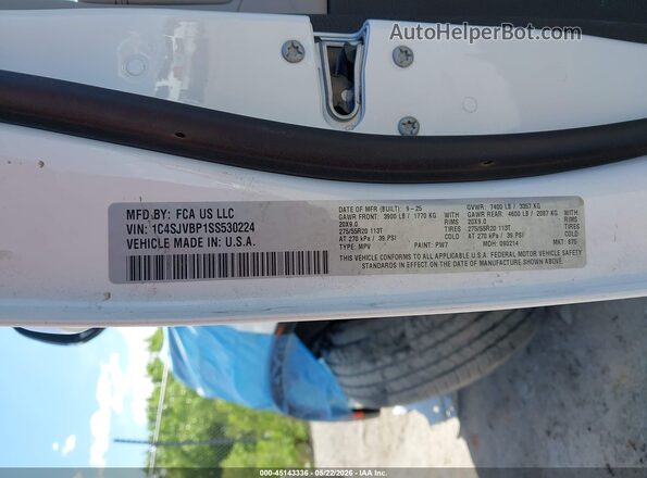 1C4SJVBP1SS530224 2025 JEEP WAGONEER White Widok komory silnika