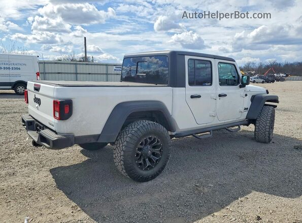 1C6HJTAG1LL130263 2020 JEEP GLADIATOR Белый Задняя правая четверть