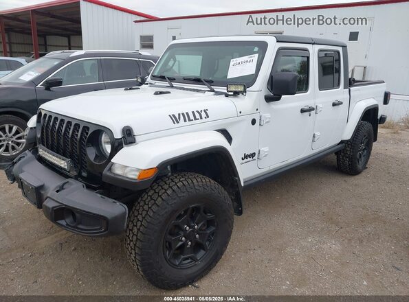 1C6HJTAG5ML534216 2021 JEEP GLADIATOR Белый Передняя левая четверть