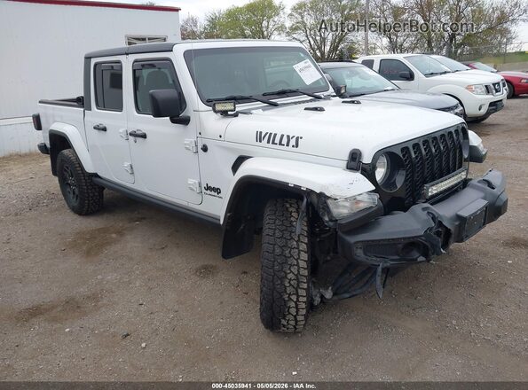 1C6HJTAG5ML534216 2021 JEEP GLADIATOR Белый Передняя правая четверть