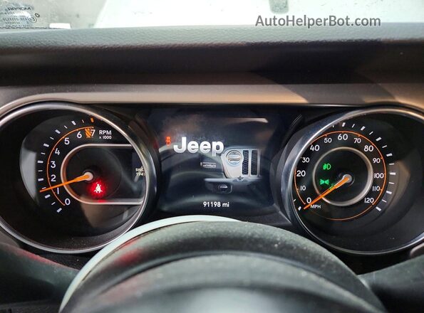 1C6HJTAG8LL195076 2020 JEEP GLADIATOR White Instrument cluster view