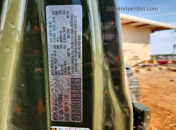 1C6HJTFG7PL522646 2023 JEEP GLADIATOR Green VIN sticker view