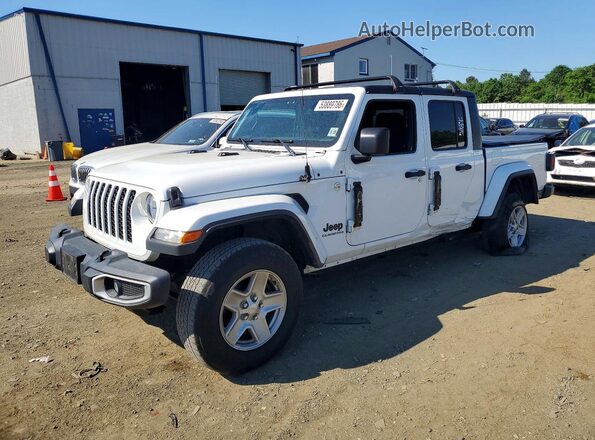 1C6JJTAG2ML508030 2021 JEEP GLADIATOR White Vista tres cuartos delantera izquierda