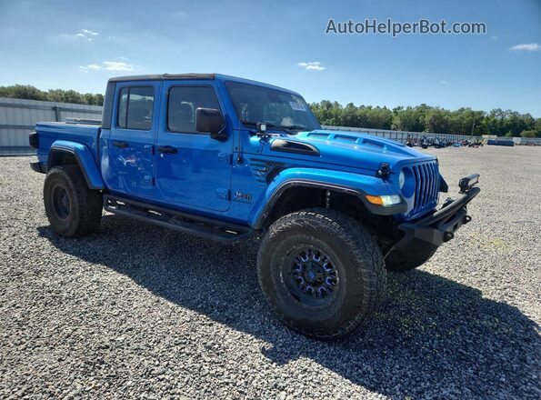 1C6JJTAG6ML500304 2021 JEEP GLADIATOR Синий Передняя правая четверть