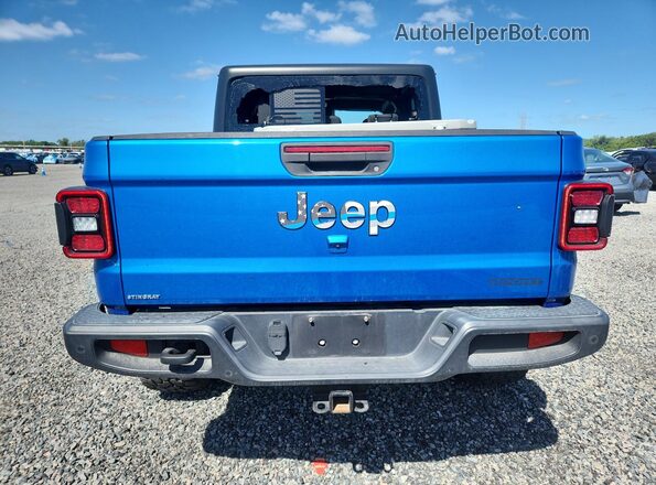 1C6JJTAG6ML500304 2021 JEEP GLADIATOR Синий Вид сзади