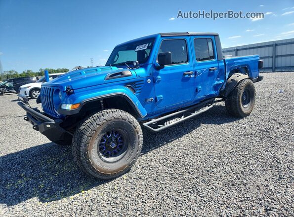1C6JJTAG6ML500304 2021 JEEP GLADIATOR Синий Передняя левая четверть