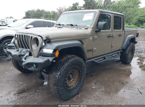1C6JJTAGXLL201882 2020 JEEP GLADIATOR Желто-коричневый Передняя левая четверть