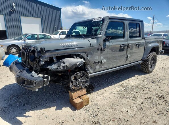 1C6JJTAM2ML557914 2021 JEEP GLADIATOR Gray Vista tres cuartos delantera izquierda